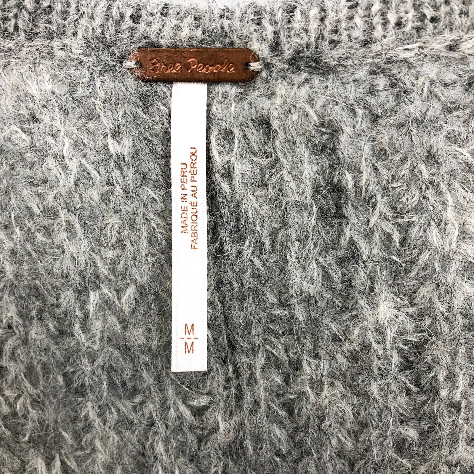 FREE PEOPLE Women's Moonbeam Slouchy Knit Sweater Medium Grey Alpaca NWOT