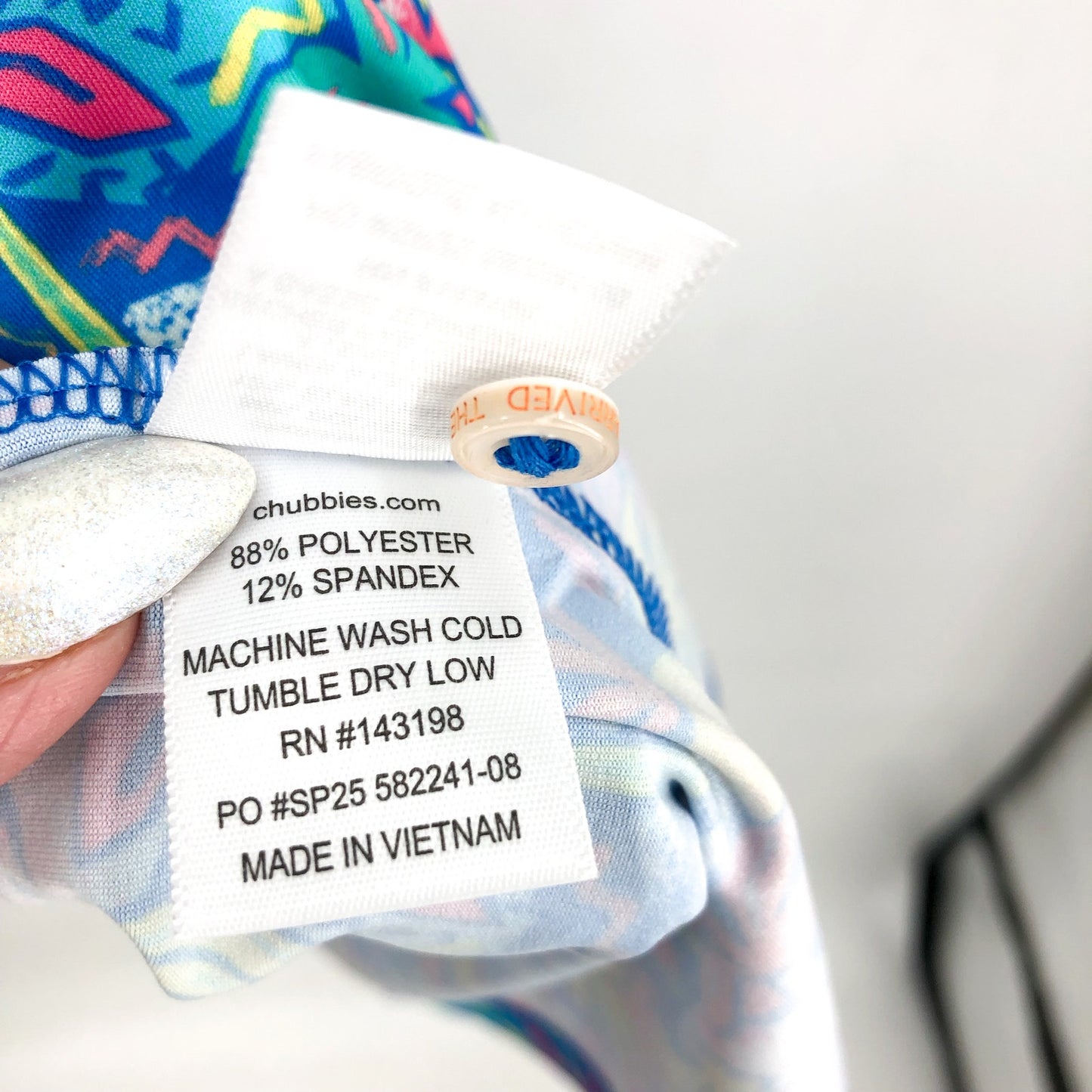 CHUBBIES Mens Performance Polo XXL Blue Multi Tropical Bunch Short Sleeve NWT