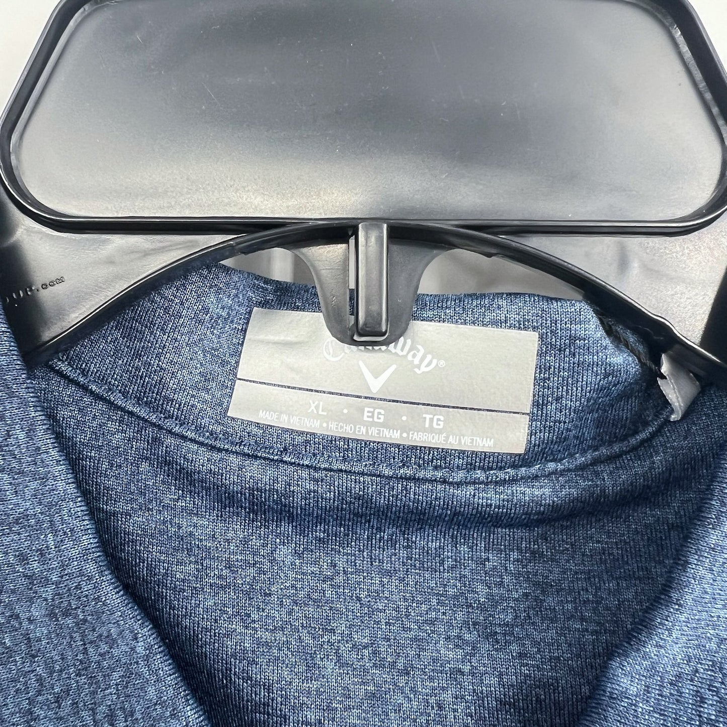 CALLAWAY Women's 1/4 Zip Sleeveless Polo Shirt XL Blue True Navy Heather NWT