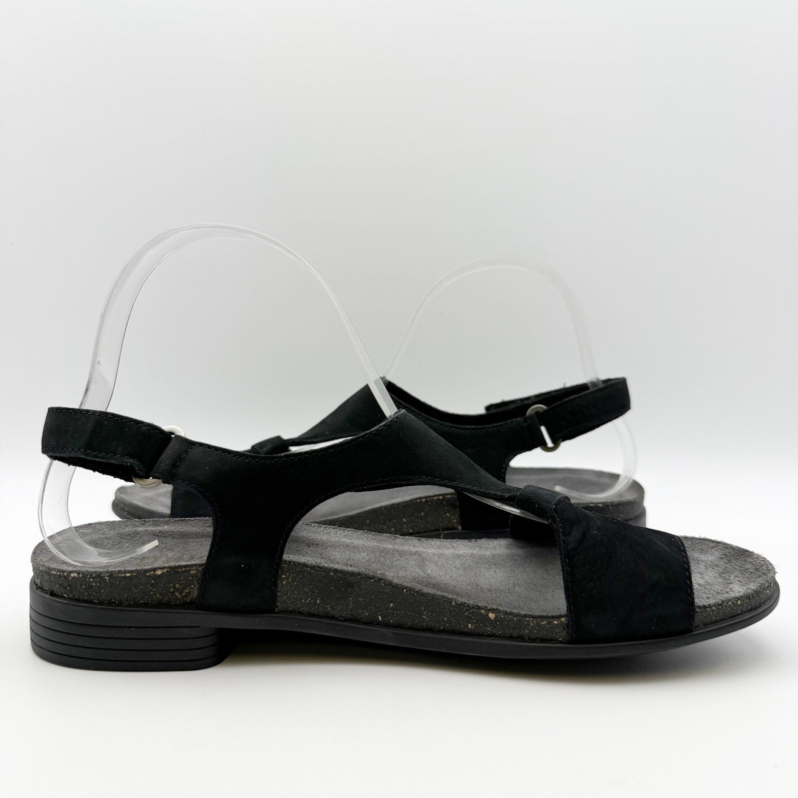 Munro Womens Meghan Asymmetric Slingback Sandal US 9 Super Slim Black NWOB