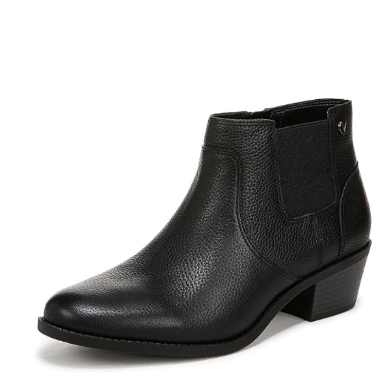 Vionic Womens Finn Ankle Booties US 8 EU 38.5 Black Leather Boots NWOB