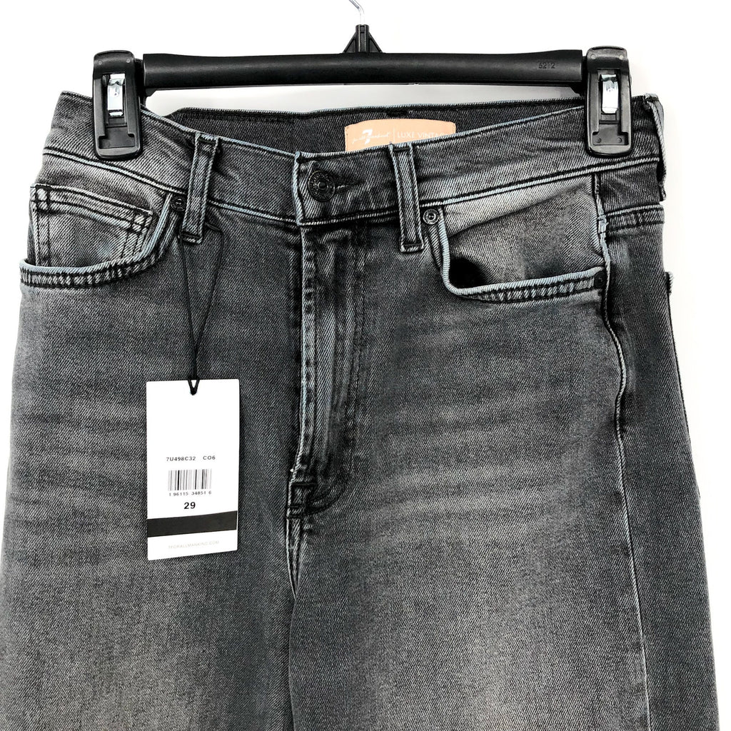 7 FOR ALL MANKIND Womens Ultra High Rise Cropped Jo Jeans Size 28 US 6 Grey NWT