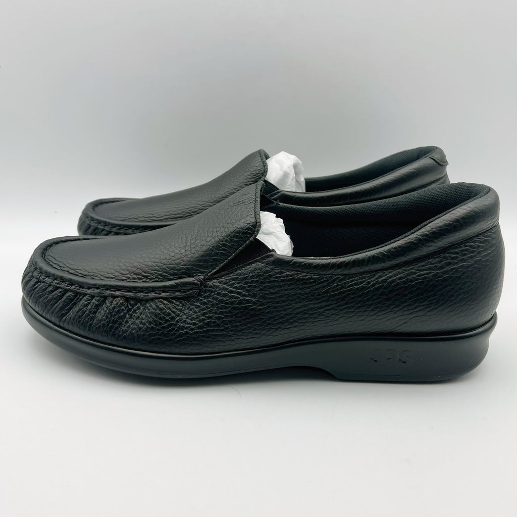 SAS Womens Twin Slip On Walking Shoes US 9.5 M EU 40-41 Black Leather NIB