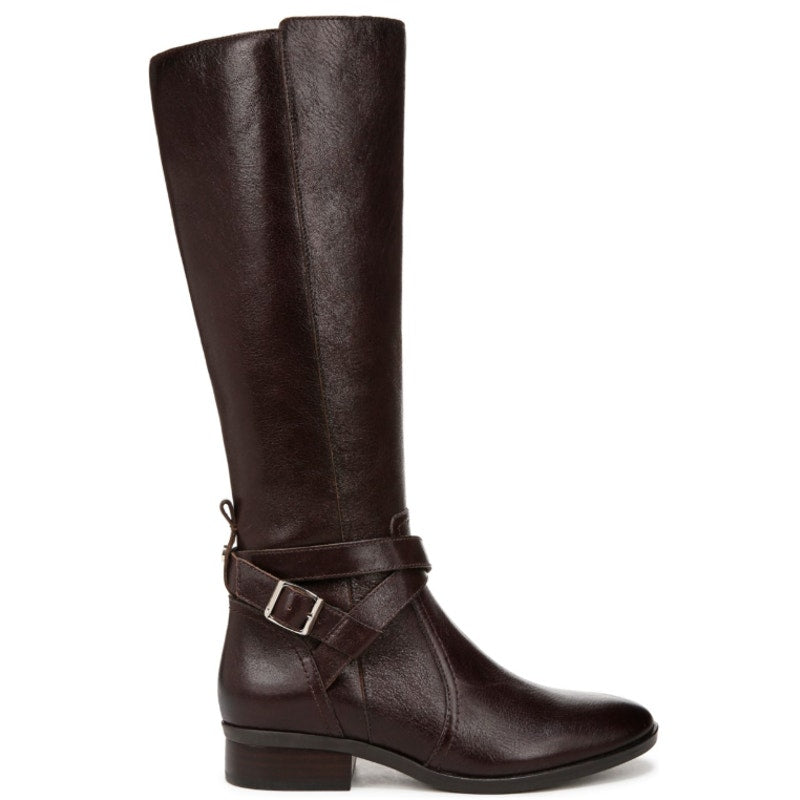 Naturalizer Womens Rena Knee High Boot 10 Wide Wide Calf Brown Leather NIB