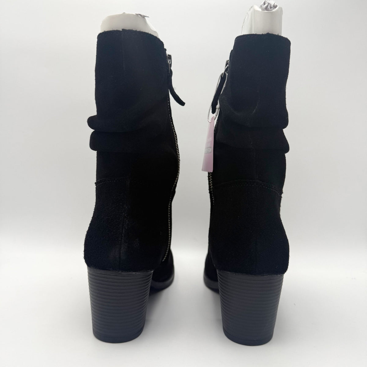 Skechers Womens Taxi Compelling Flirt Boot US 7 Black Suede Water Resistant NIB