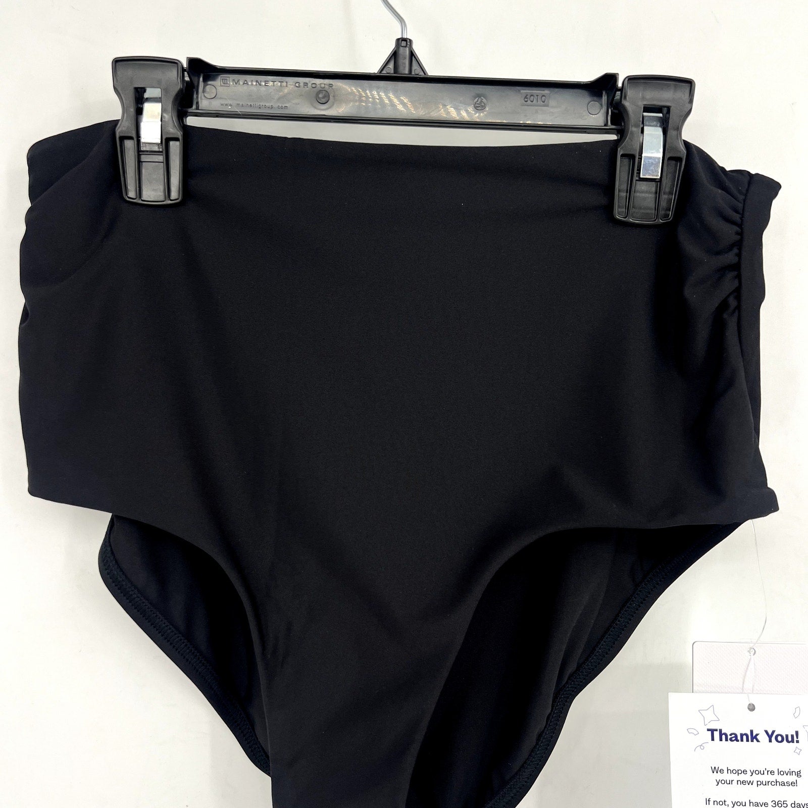 SUNSETS Women's Capri Fold-Over High Waist Bikini Bottom Small Black NWT