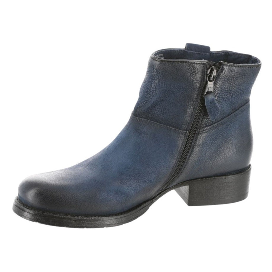 Miz Mooz Womens Norbert Ankle Booties EU 38 US 7.5 Blue Leather NWOB