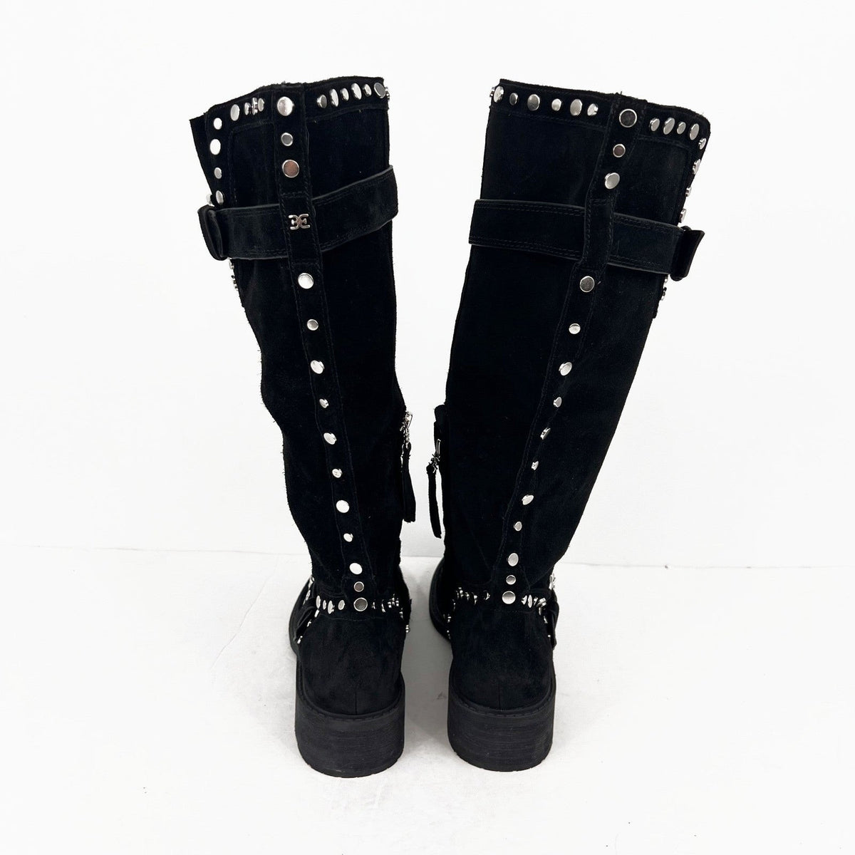 Sam Edelman Womens Deryn Studded Knee High Boots Size 10.5 EU 40.5 Black NWOB