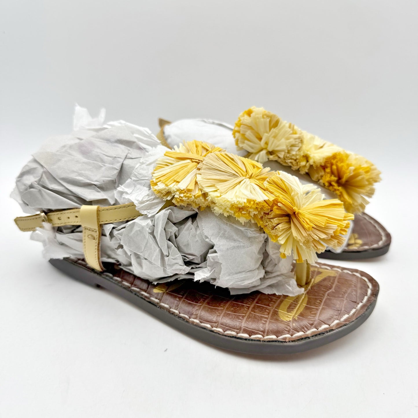 Sam Edelman Girls Gillie Mini Sandals US 1 M EU 32 Yellow Leather NIB