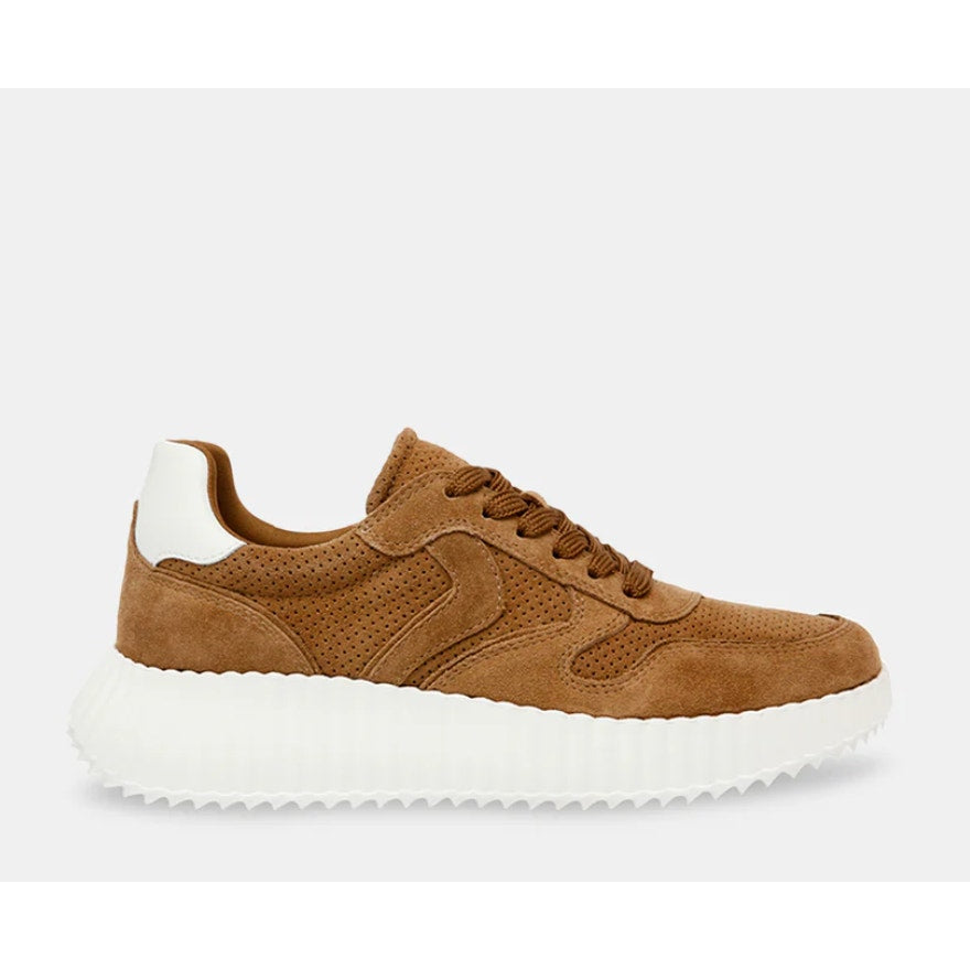 Steve Madden Women's Shereen Suede Sneaker Chestnut Brown Size 8