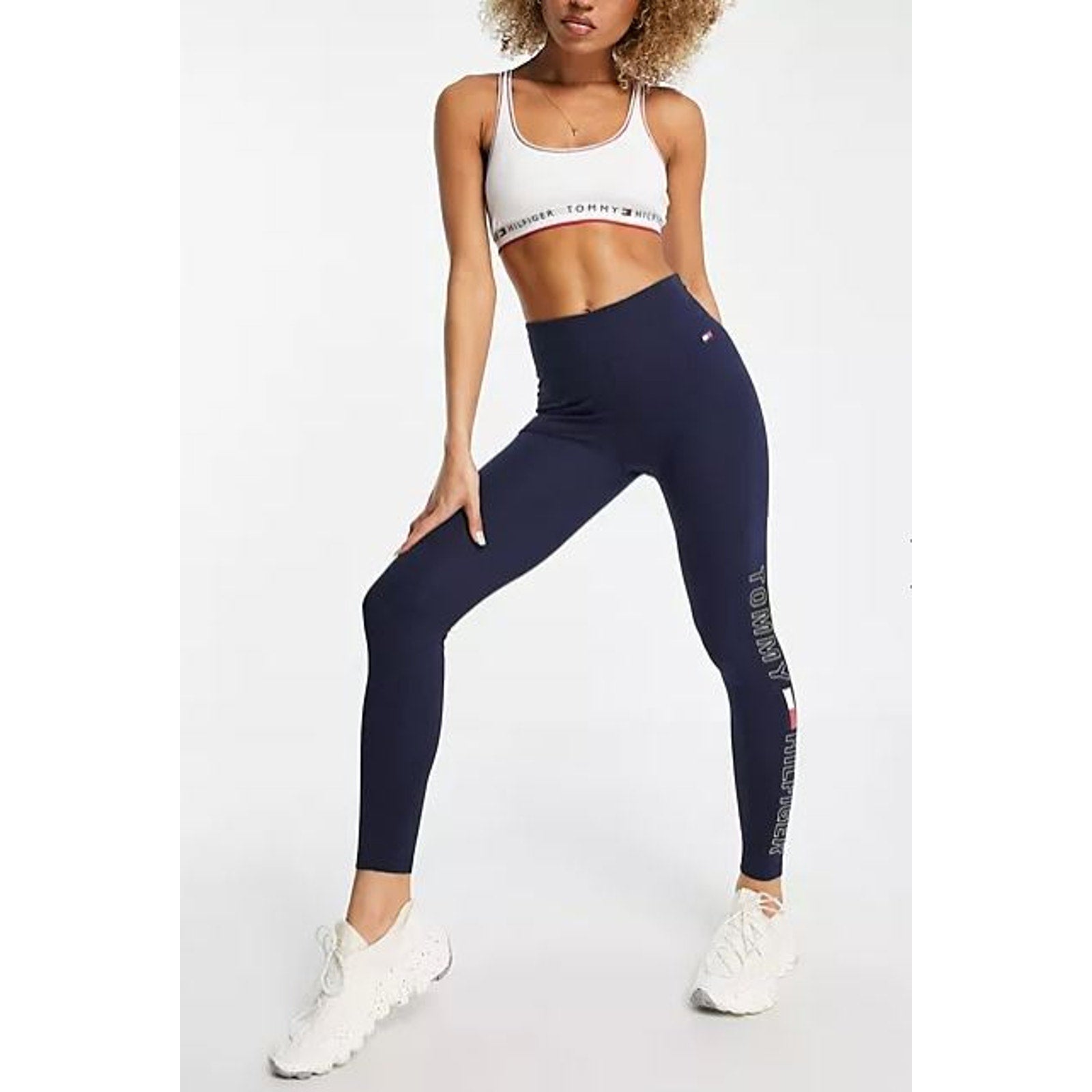 Tommy Hilfiger Womens Active Leggings XXS Navy Blue High Rise Full Length NWT