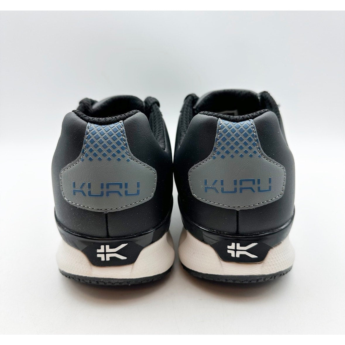 KURU Mens Quantum Athletic Shoes Size 8.5 WIDE Black White Gray Sneakers NWOB