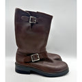 RE/DONE Women Vintage Engineer Mid Calf Boot EU 40 US 10 Dark Brown Leather NWOB