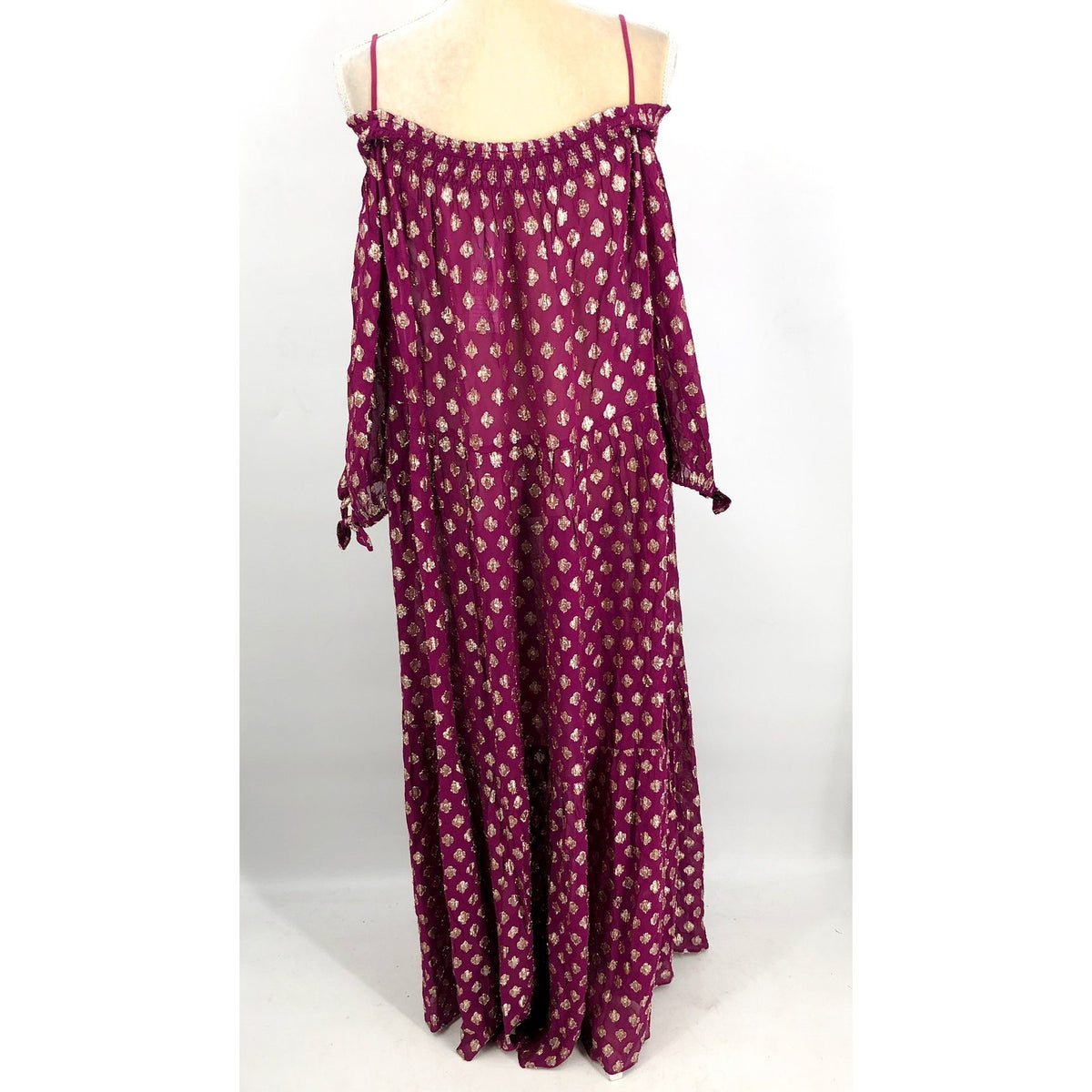 LILLY PULITZER Womens Dayla Maxi Cover-Up Dress XL Dark Red Cherry Gold NWT