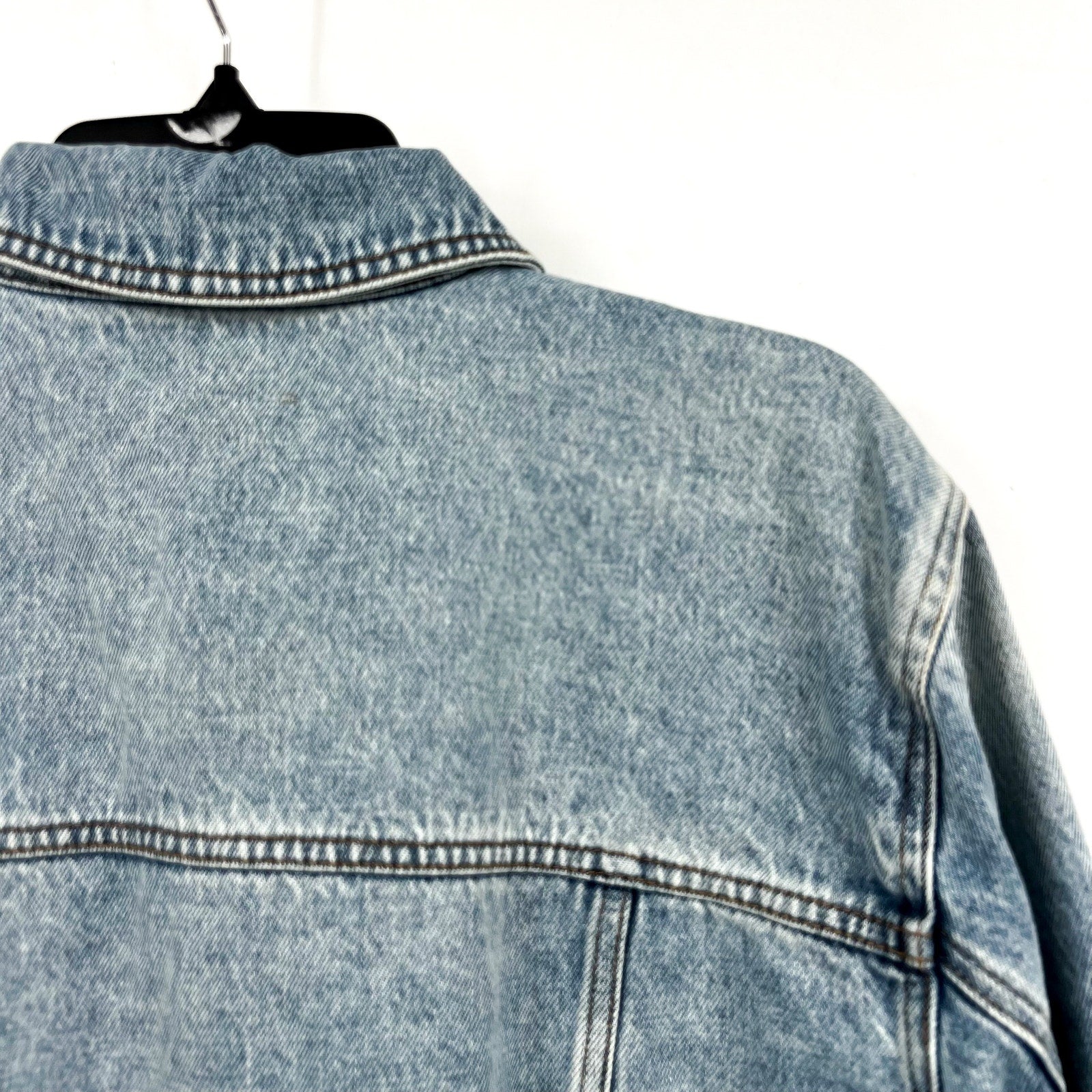 KUT FROM THE KLOTH Emmy Boyfriend Jean Jacket Large Medium Blue Relaxed Fit NWT