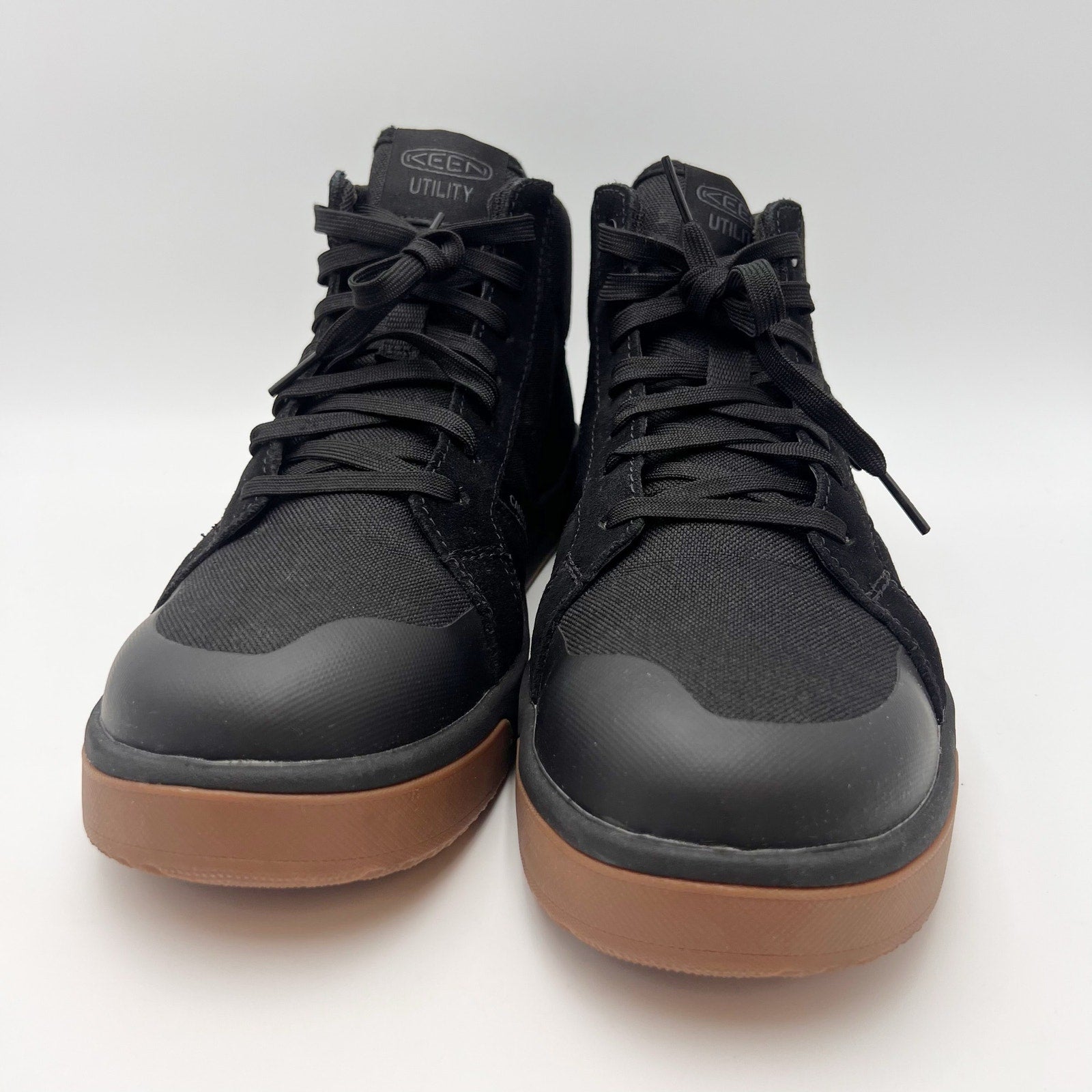Keen Utility Mens Kenton Mid Work Shoes Size 10 WIDE Black Composite Toe SR NIB