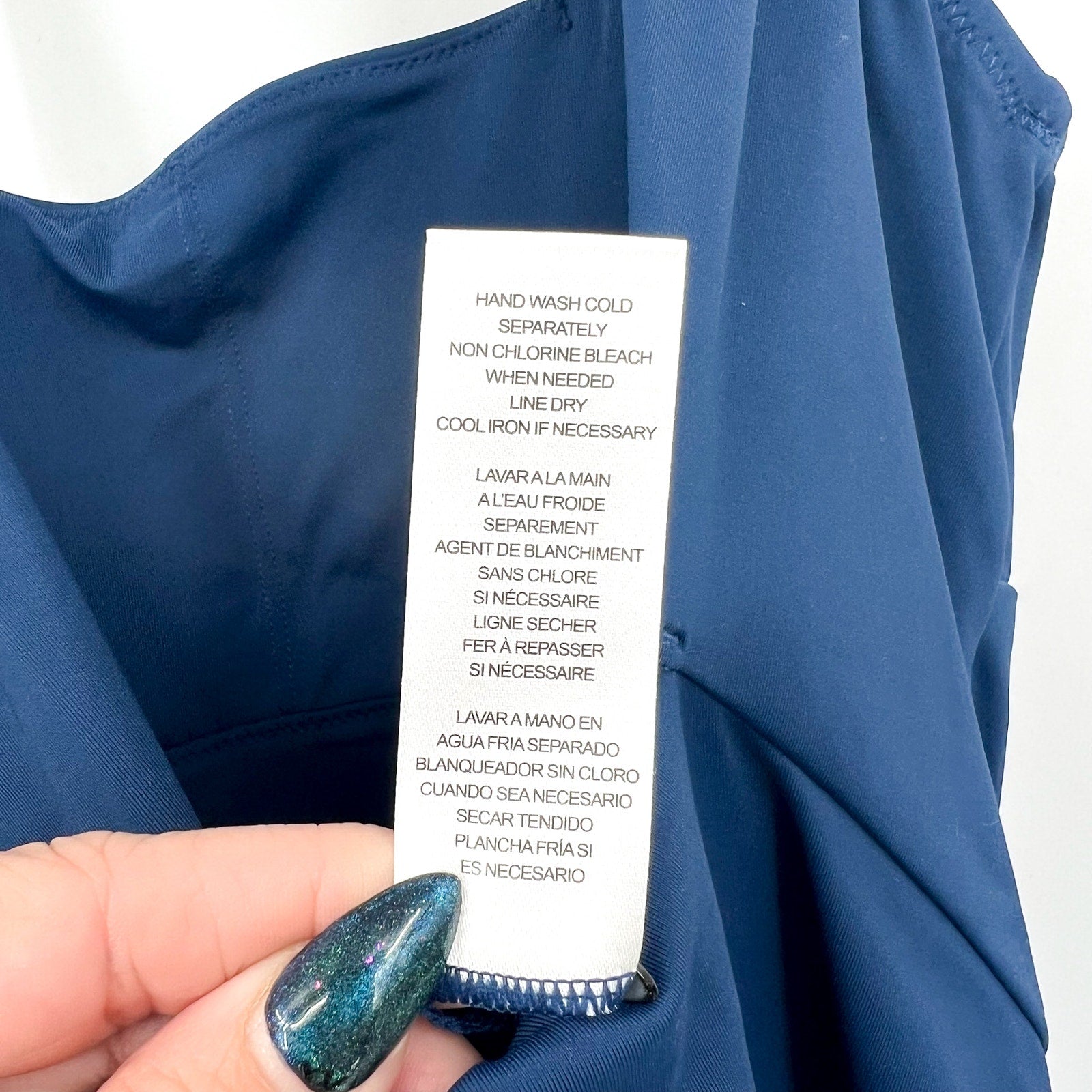 TOMMY BAHAMA Palm Modern One-Piece Swimsuit SIZE 8 Midnight Blue OTS NWT
