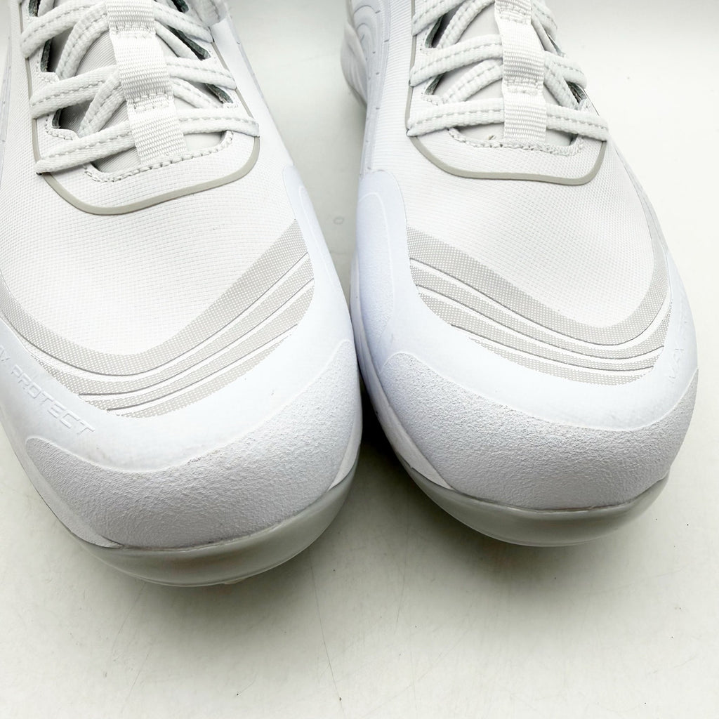 Rawlings Mens Bullpen Low Baseball Cleats US 9.5 White Gray Metal NWOB
