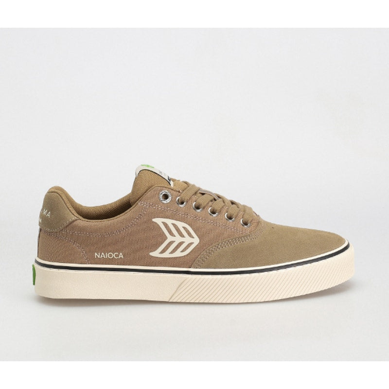 Cariuma Mens Naioca Pro Skate Low Sneakers US 12 Brown White Canvas Suede NIB