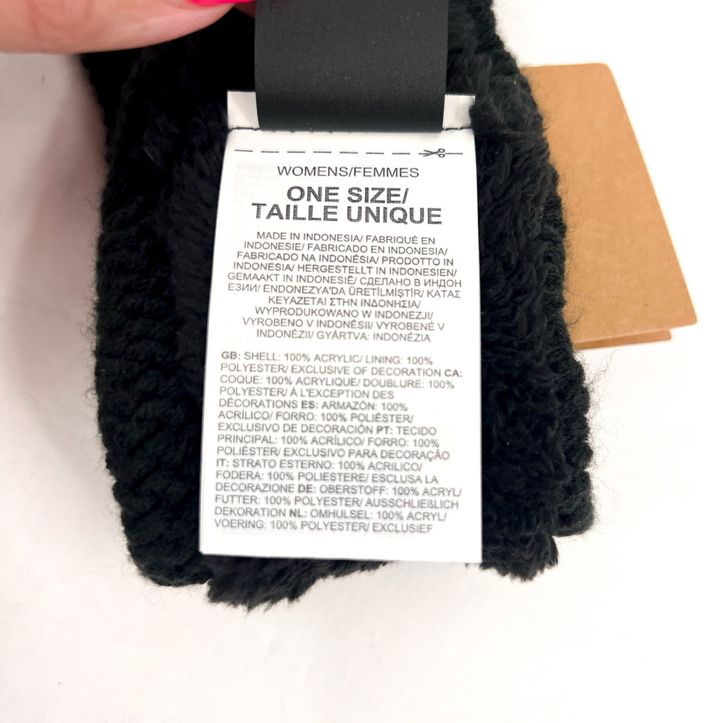 THE NORTH FACE Women's Cable Minna Earband OS Black Stretch Knit NWT