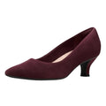 Clarks Womens Kepley Vine Pumps US 11 M Burgundy Purple Heels Suede NWOB
