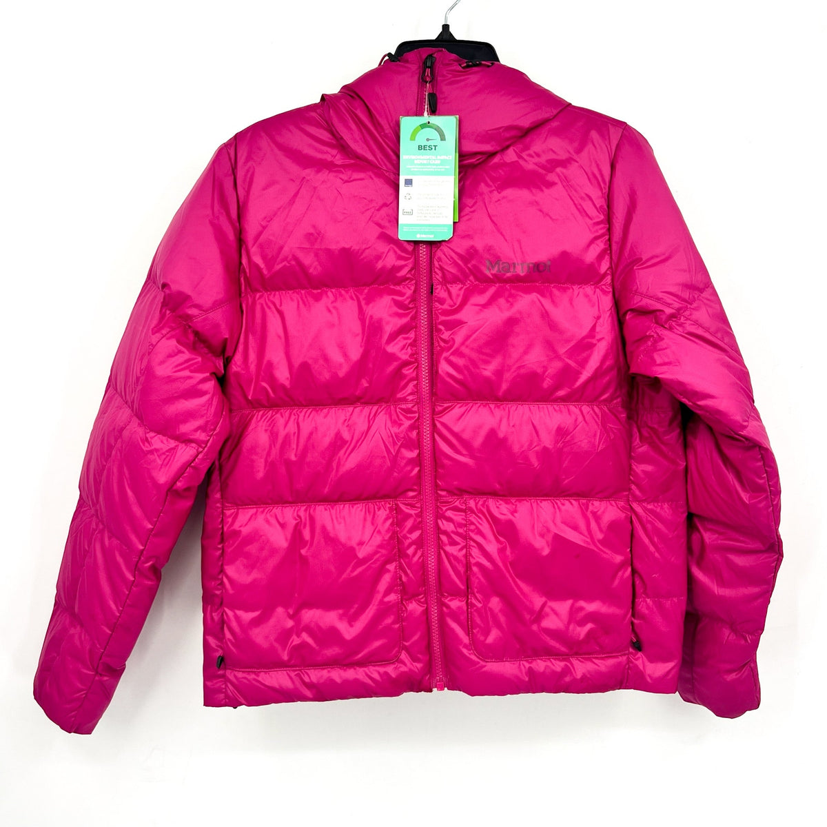 MARMOT Women's Guides Down Hoody Coat XS Pink Bright Fuchsia Puffer NWT