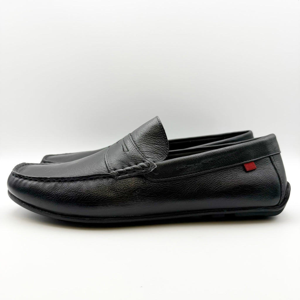 Marc Joseph New York Mens Nebraska Loafers US 11 Black Leather Grainy Shoe NIB