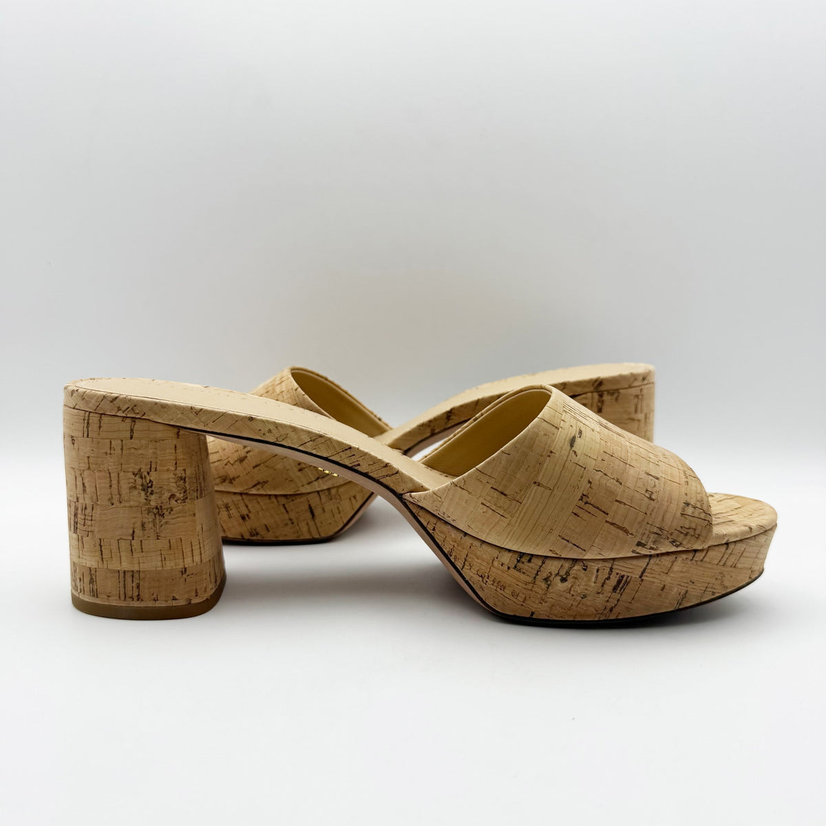 Veronica Beard Womens Dali Cork Heels Size 11 M Tan Leather Cork Platform NIB