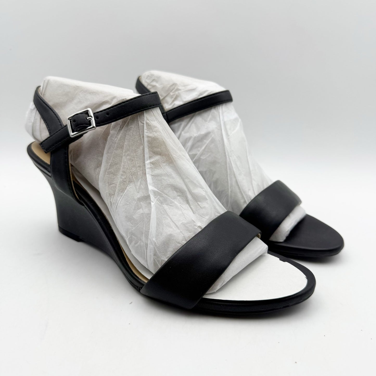 Naturalizer Womens Bristol Wedge Dress Sandals US 6 M EU 36 Black NIB