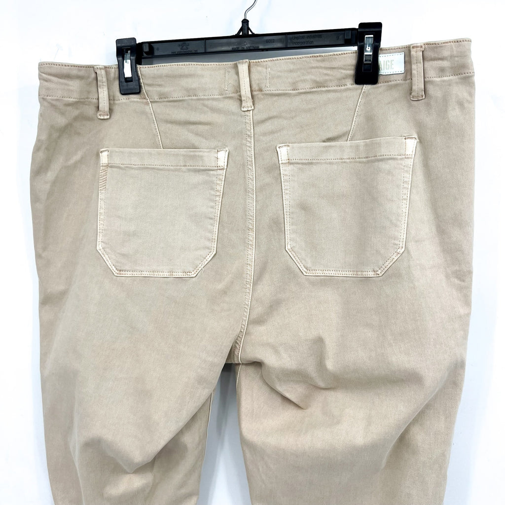 PAIGE Womens Mayslie Ankle Utility Pants Size 34 US 16 Tan Sand Twill NWT
