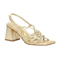 Marc Fisher Womens Magnify Heeled Sandals Size 6 M EU 36.5 Gold NWOB