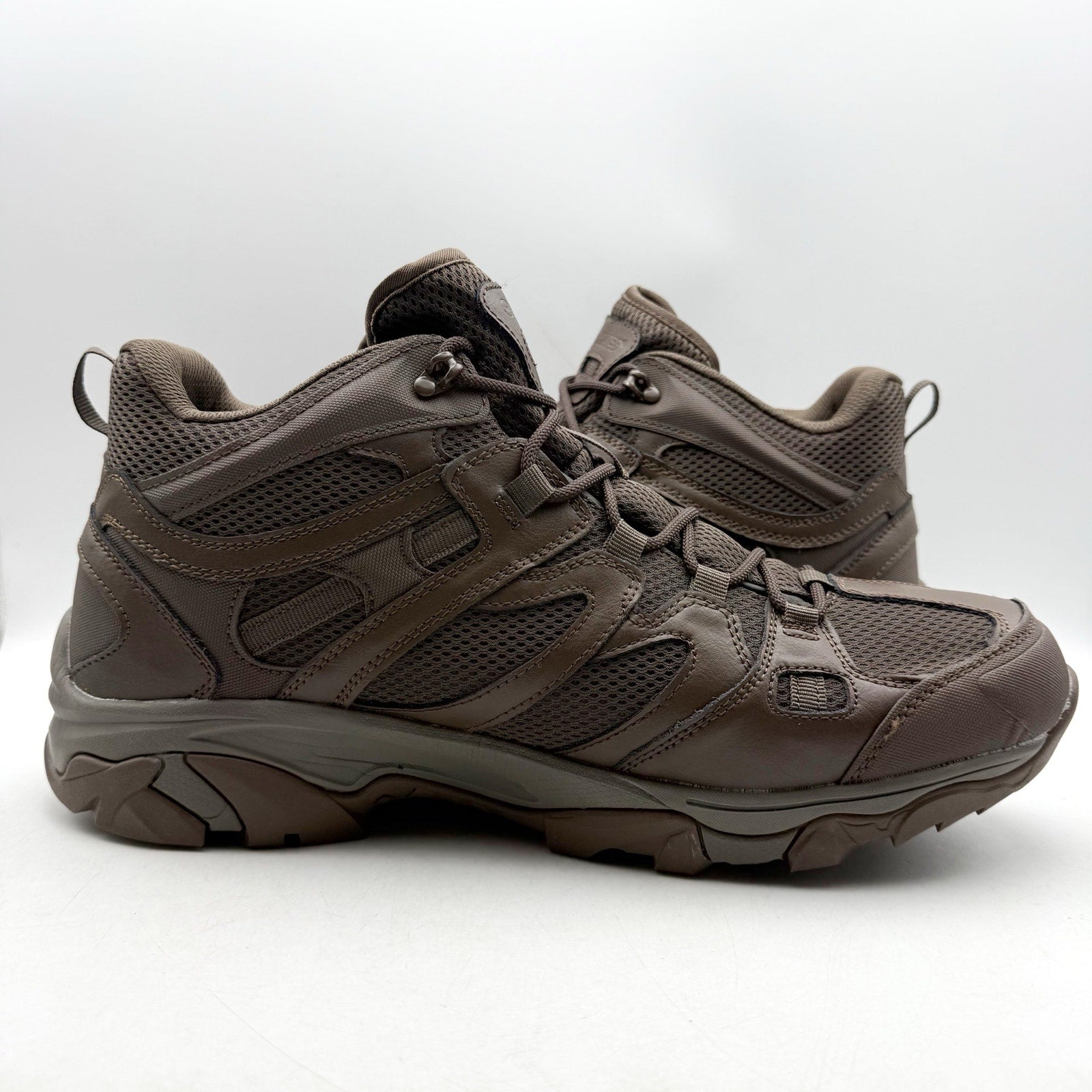 Hi-Tec Mens Ht Ravus Mid Hiking Boots US 15 EU 48 Brown Waterproof NWOB