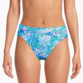 LILLY PULITZER Lagoon Twisted Hipster Bikini Bottom US 4 Blue Las Olas Aqua NWT