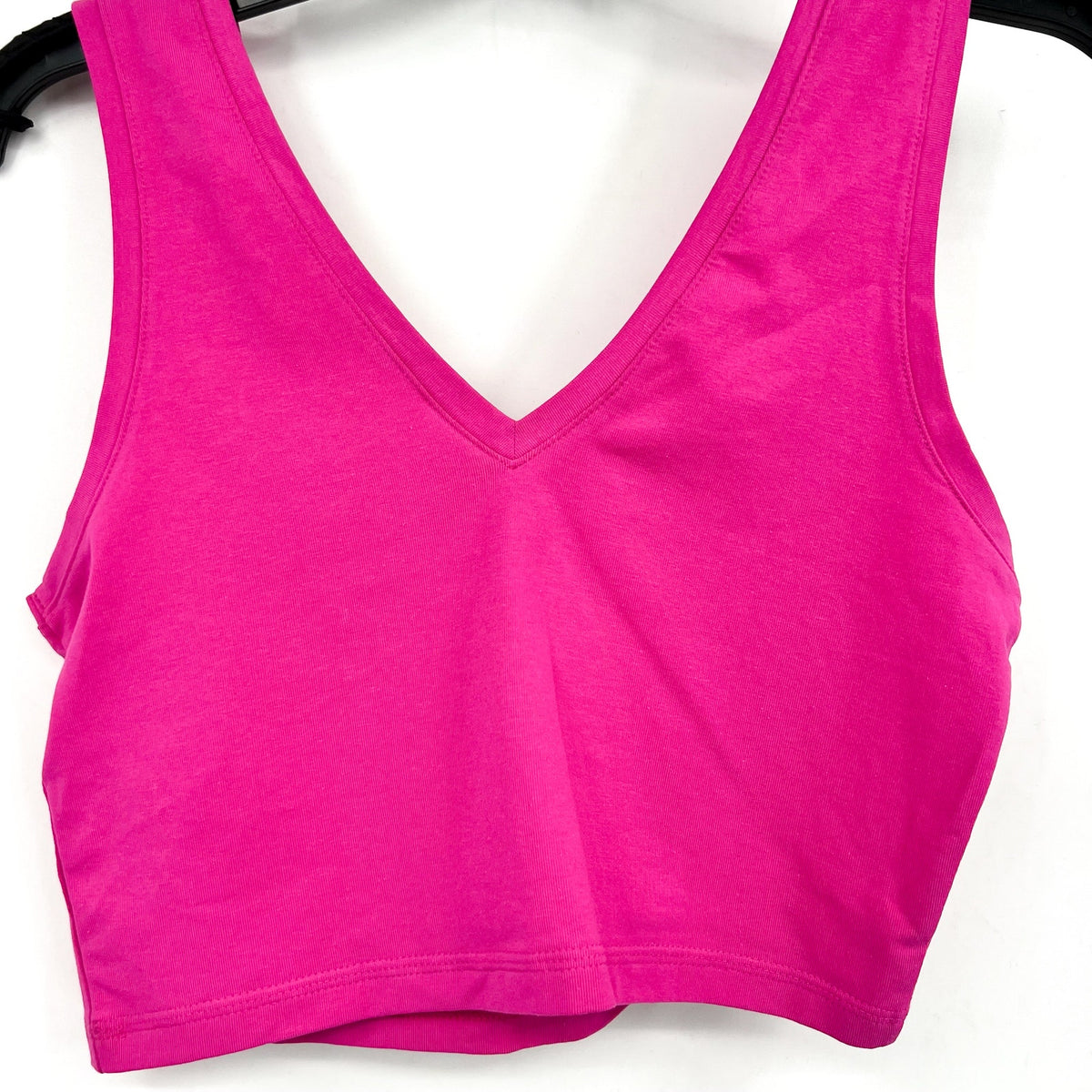 ADIDAS Essentials Small Logo Cotton Tank Top XS Pink Crop NWT