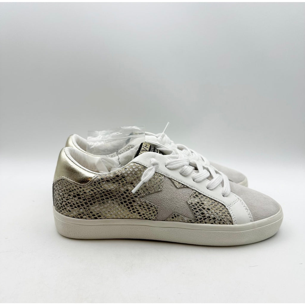 Vintage Havana Womens Kate Fashion Sneakers Size 8.5 Gold Snake Multi NWOB