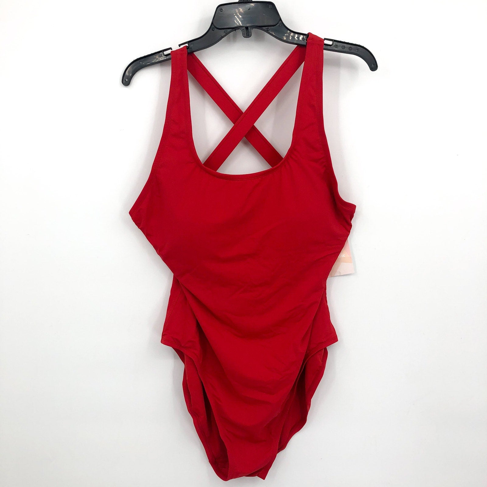 ANDIE Women Tulum One Piece Swimsuit 3XL 20 Cherry Red Flat Cross Strap NWT