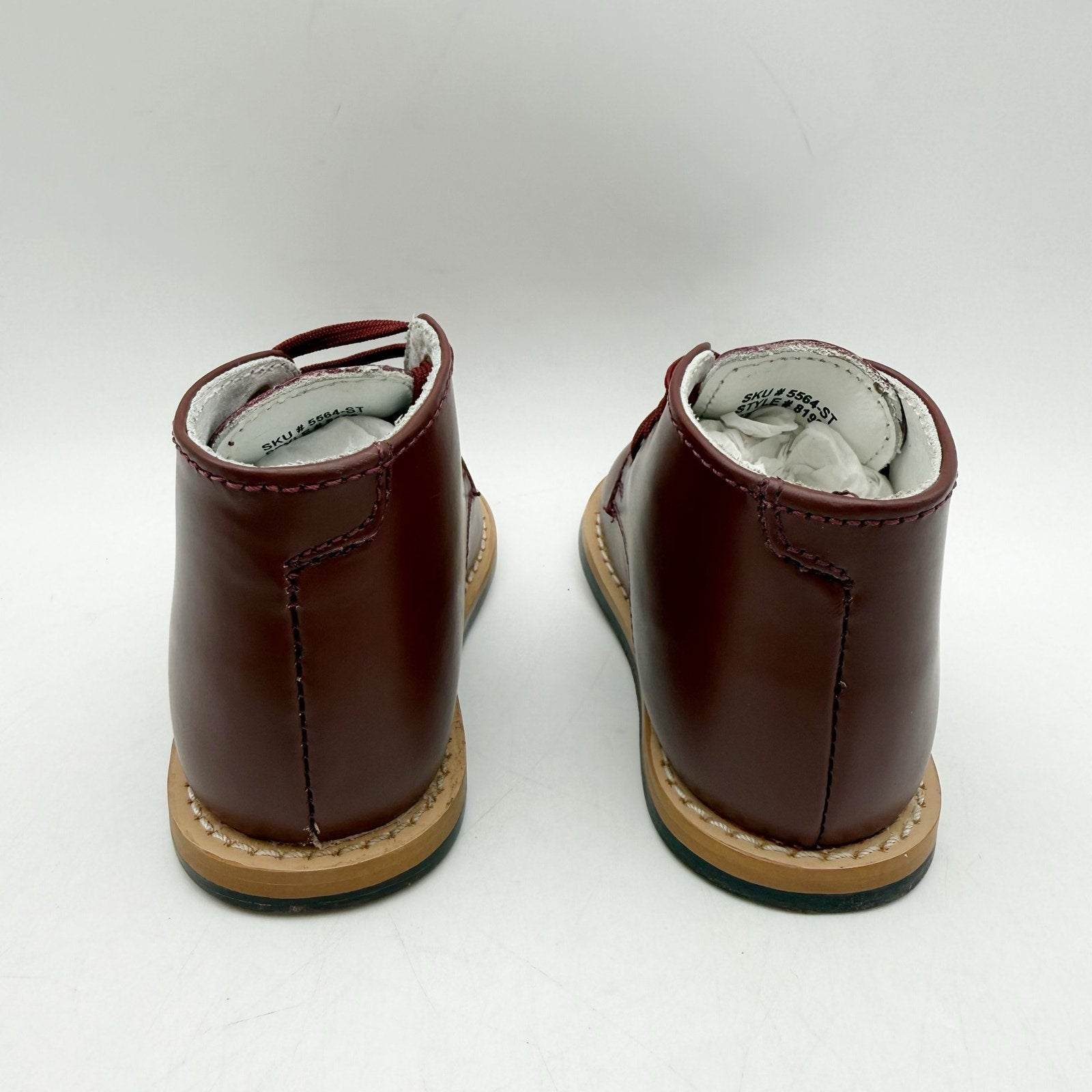 Josmo Baby Traditional First Walker Bootie US 4 Burgundy Red Leather NWOB