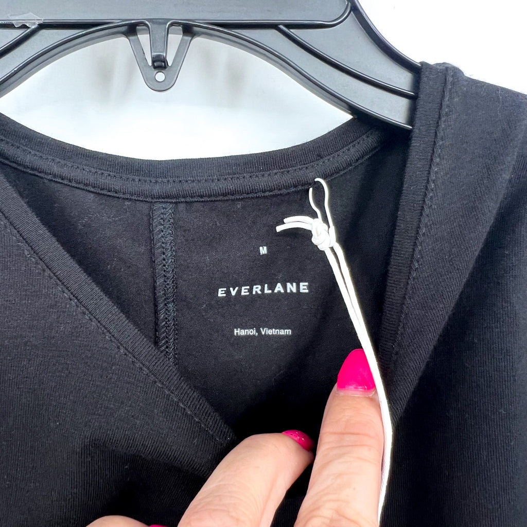 EVERLANE Women's The Supima Form Tank Top Medium Black Sleeveless Crewneck NWT