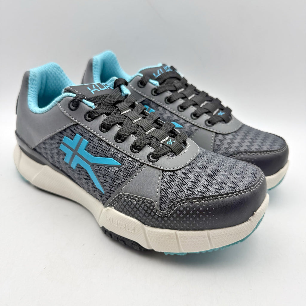 Kuru Womens Quantum Walking Sneakers Size 11.5 WIDE White Blue Athletic NWOB