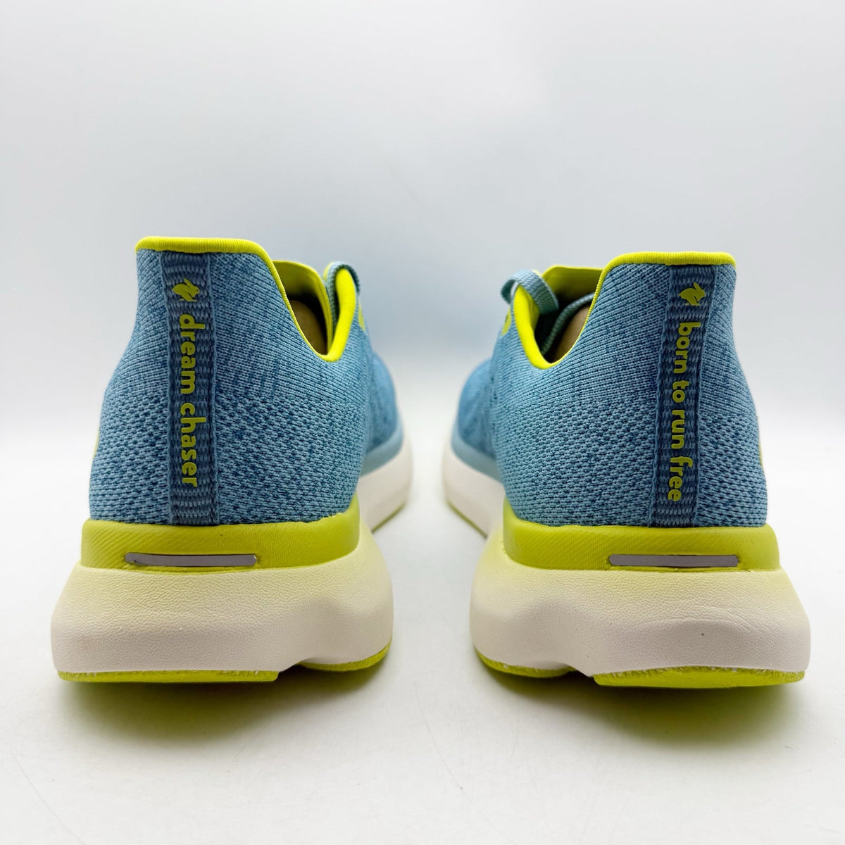 Rabbit Mens Dream Chaser Running Shoes US 11.5 Blue Yellow Athletic Sneakers NIB
