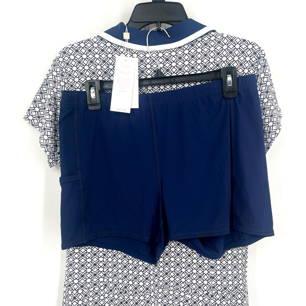 LILLY PULITZER Womens Luxletic Jessamy Dress Large Low Tide Navy Blue UPF 50 NWT