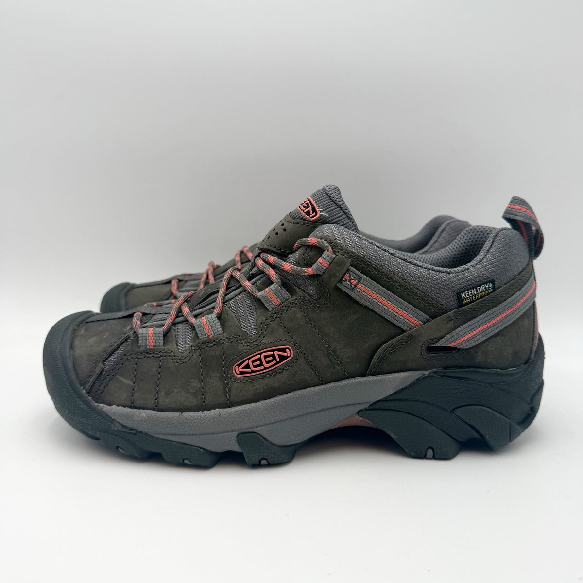 Keen Womens Targhee ll Hiking Shoes Size 8.5 Grey Waterproof Leather NWOB