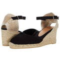 CASTANER Womens Chiarita Wedge Espadrilles Size 6.5 EU 37 Black 60 mm Heels NIB