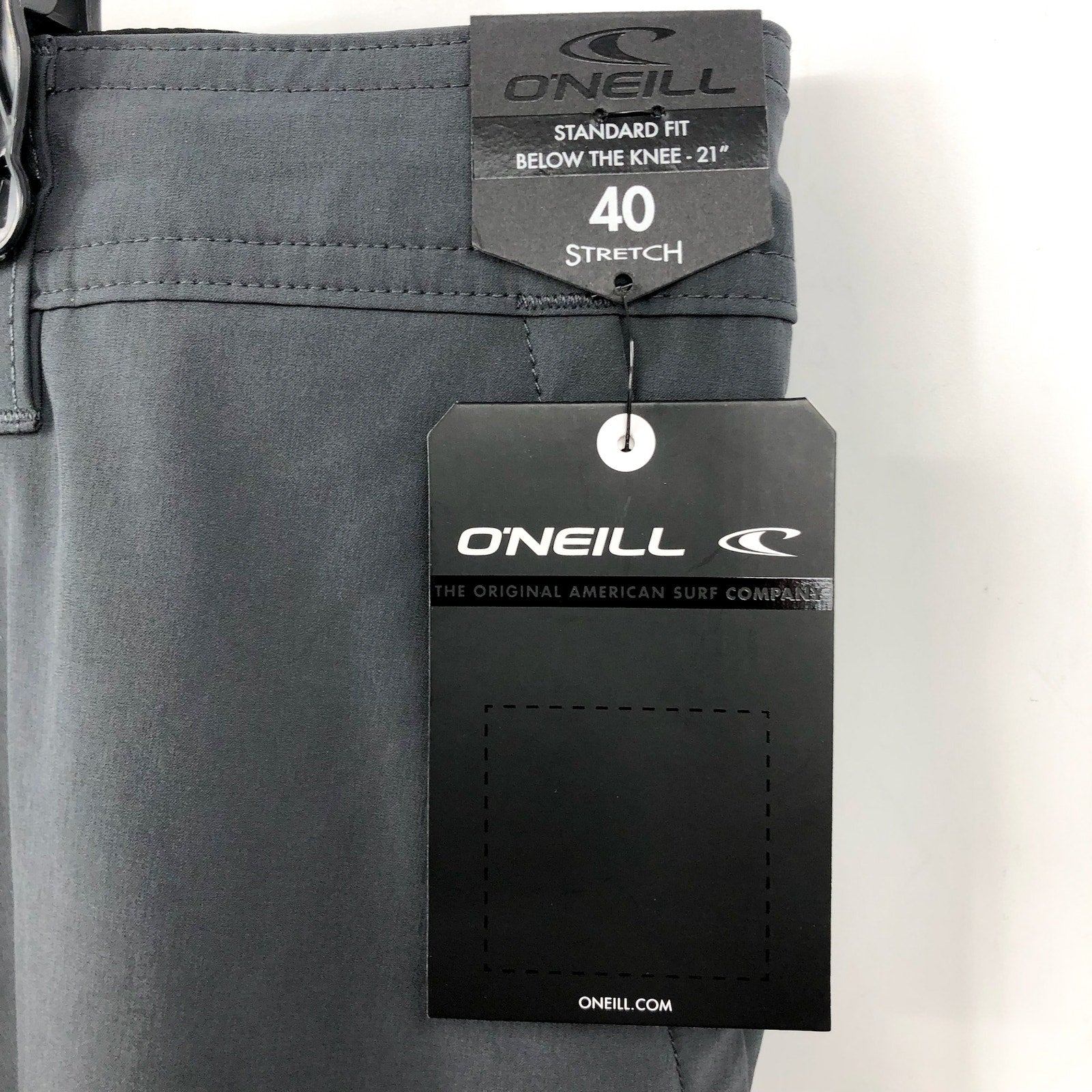 O'NEIL Men's Loaded 2.0 Hybrid Shorts Size 40 Large Gray Charcoal Flat Front NWT