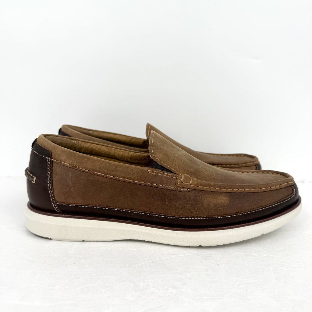 Florsheim Mens Tropics Moc Toe Venetian Loafers US 10.5 Wide Brown Leather NWOB