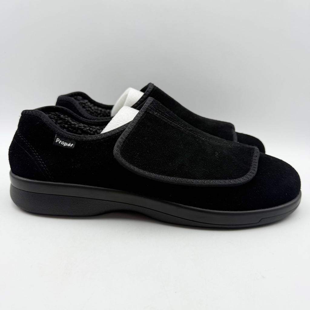Propet Mens Coleman Slippers Size 9.5 M EU 42.5 Black Suede NIB