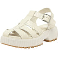 Sorel Womens Ona Streetworks Fisherman Sandals US 6 White Croc Leather NWOB