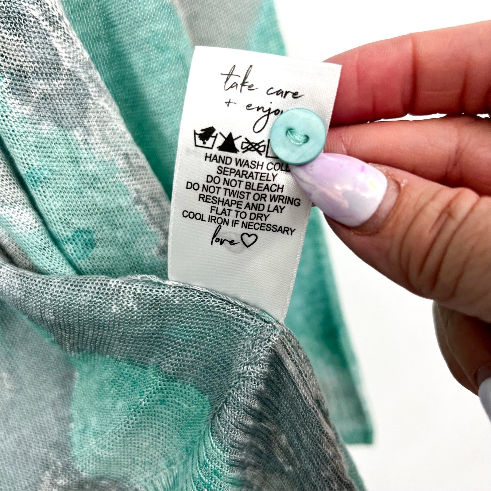 NIC + ZOE Women's Watercolor Waves 4-Way Cardigan Medium Green Grey Top NWT