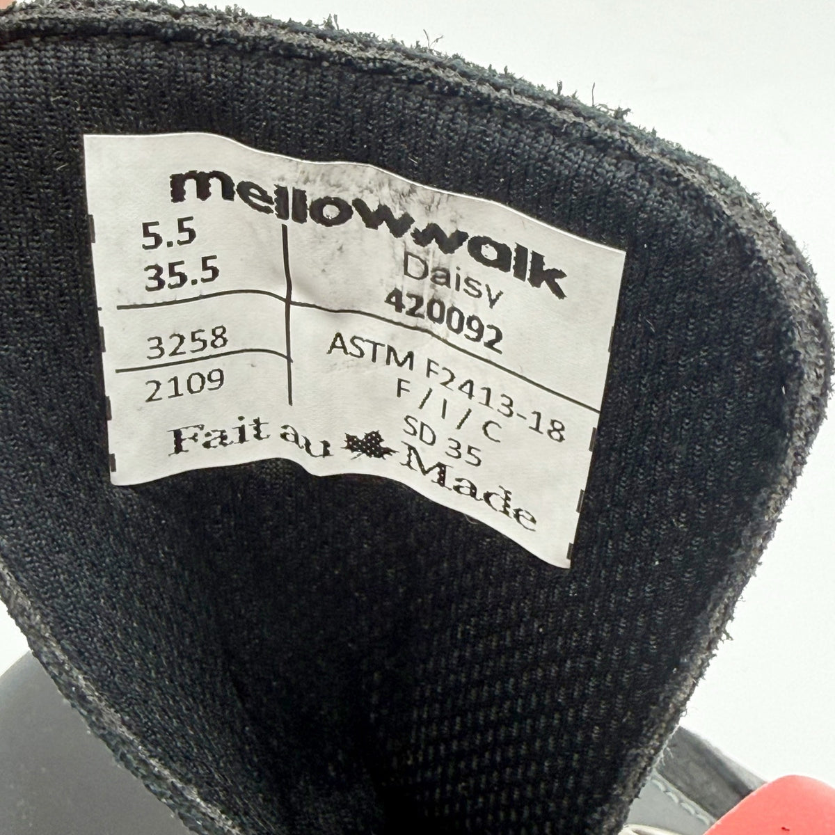 Mellow Walk Womens Daisy 420092 Work Shoes Size 5.5 Black Steel Toe SR NIB