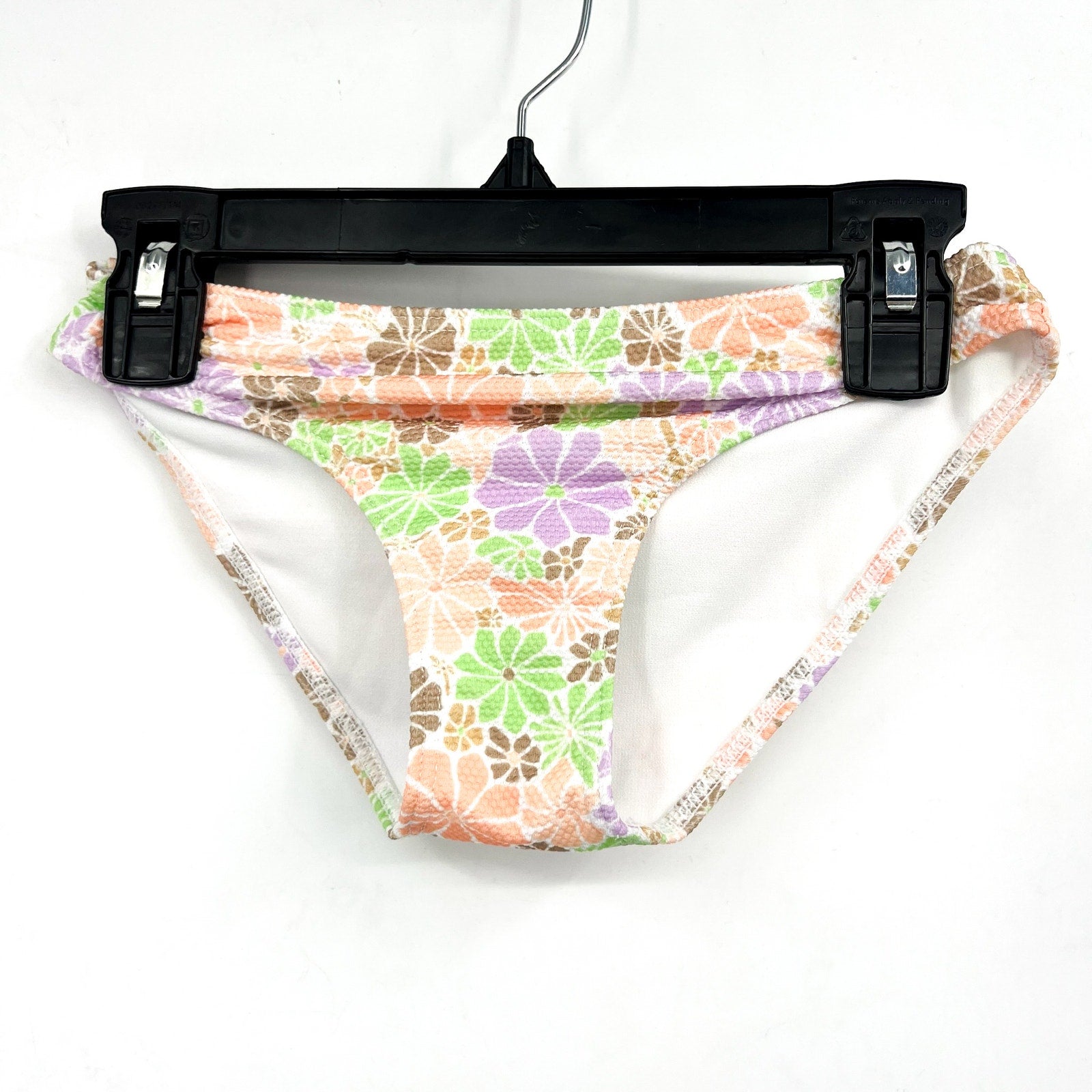 ROXY Girl's All About Sol Cropped Bikini Set Size 16 Pink Pastel Floral NWT